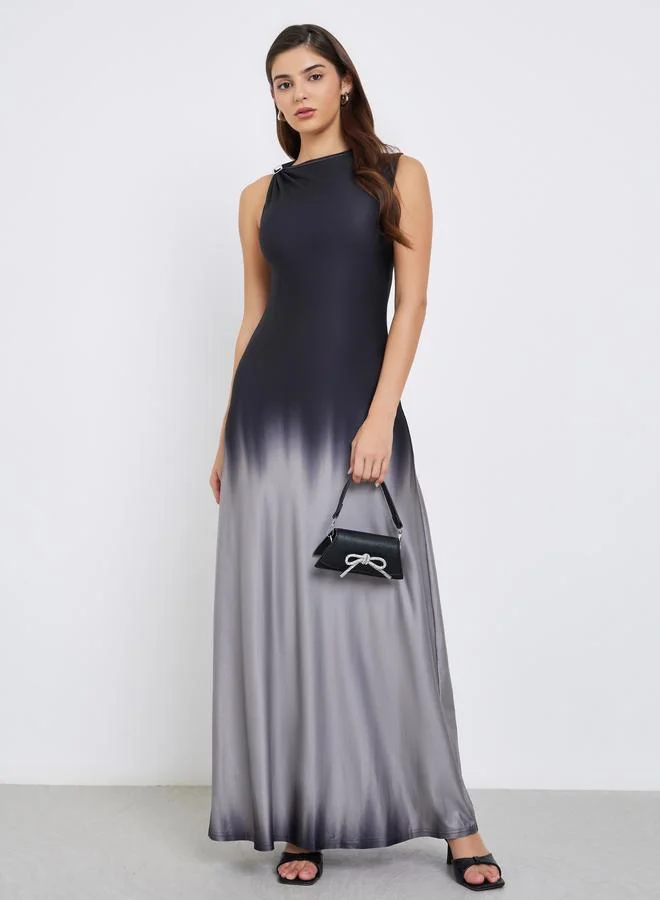 Styli Styli Amber Print Sleeveless A-Line Maxi Dress