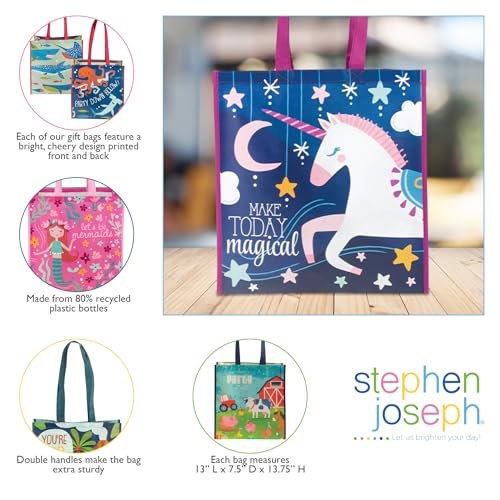 Stephen Joseph Large Recycled Gift Bags Think Happy - Image 3