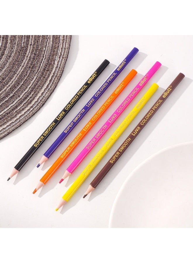 إيلوت عبوة من ١٢ قلم تلوين خشبي صديقة للبيئة مصنوعة من مواد قابلة لإعادة التدوير - مثالية للرسم والتظليل والتلوين، لوازم فنية للمدرسة والمكتب - Image 4