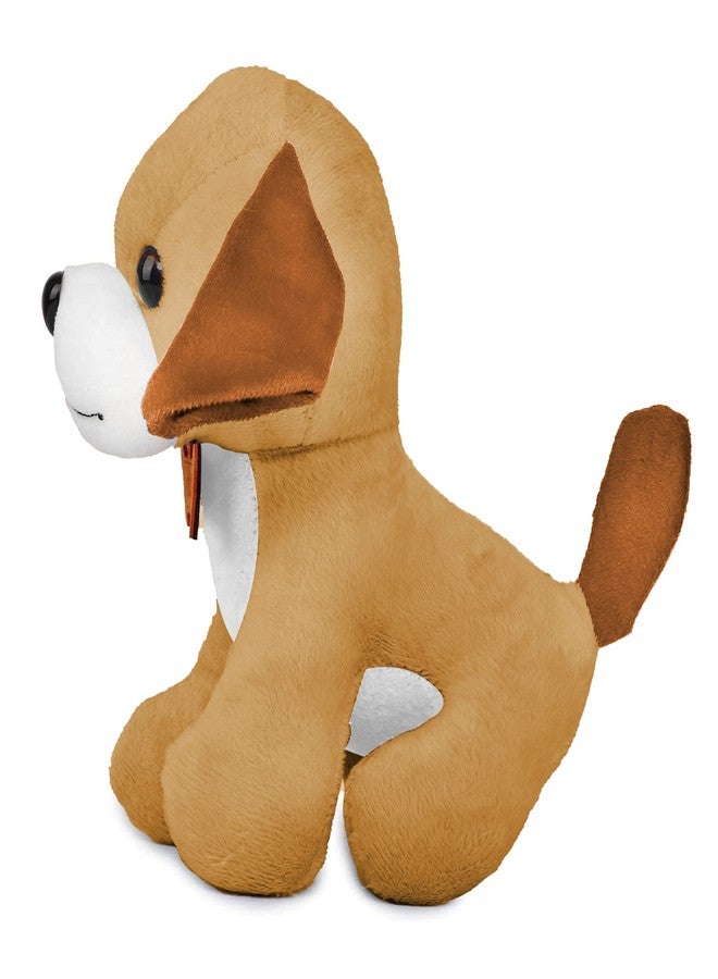 Webby Soft Animal Plush Standing Dog Toy 20cm, Brown - Image 5