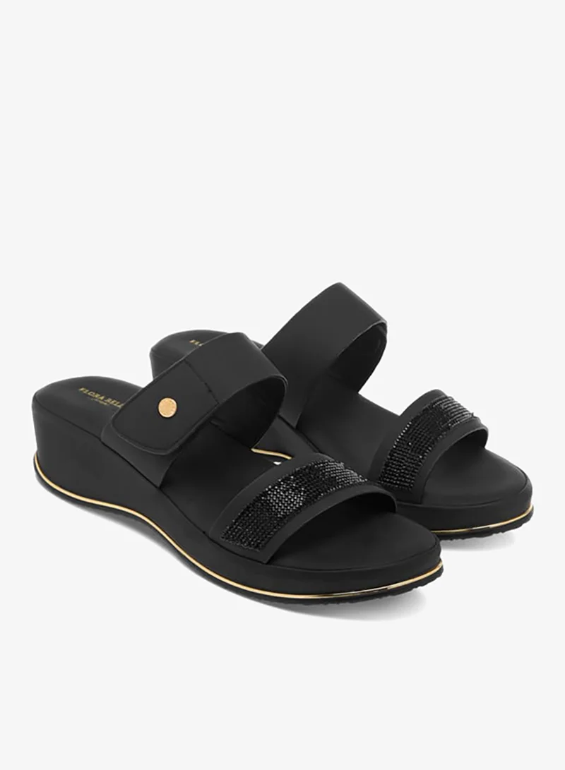 Flora Bella By Shoexpress Womens Embellished Slip-On Strap Sandals Ramadan Collection