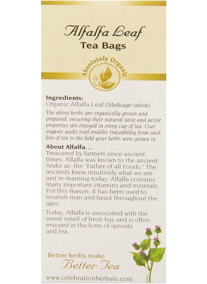CELEBRATION HERBALS Alfalfa Leaf Tea Organic 24 Bag, 0.02 Pound