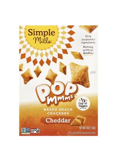 Simple Mills Simple Mills, Pop Mmms, Baked Snack Crackers, Cheddar, 4 oz (113 g)  - Image 1
