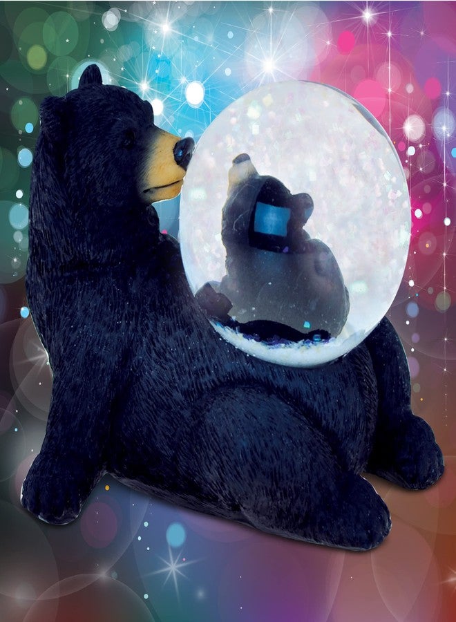 Puzzled COTA Global Black Bear Snow Globe - Hand Crafted Wildlife Collectible Souvenir Glitter Snow Globe Home Decor Accessory - Resin Desk Novelty Items and Bear Figurine Gifts for Animal Lovers - 45mm - Image 5