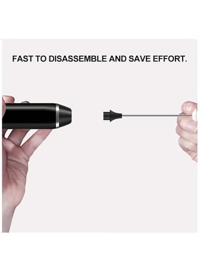 مضرب نسكافية الة صنع رغوة الحليب الكهربائية المحمولة باليد قابلة لاعادة الشحن بمنفذ USB مع خفاقتين من الستانلس ستيل، الة خفق الكابتشينو والشوكولاتة الساخنة والميلك شيك و مضرب لخفق البيض - Image 3