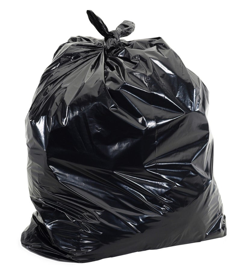 Aluf Plastics نجم Aluf Plastics Sealless Sealless مع إغلاق رفرف TIB E-Z 40-45 Gal Polyethylene 33 "" × 46 "" أسود (حزمة 100) - Image 1