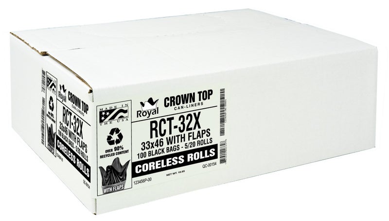 Aluf Plastics نجم Aluf Plastics Sealless Sealless مع إغلاق رفرف TIB E-Z 40-45 Gal Polyethylene 33 "" × 46 "" أسود (حزمة 100) - Image 4