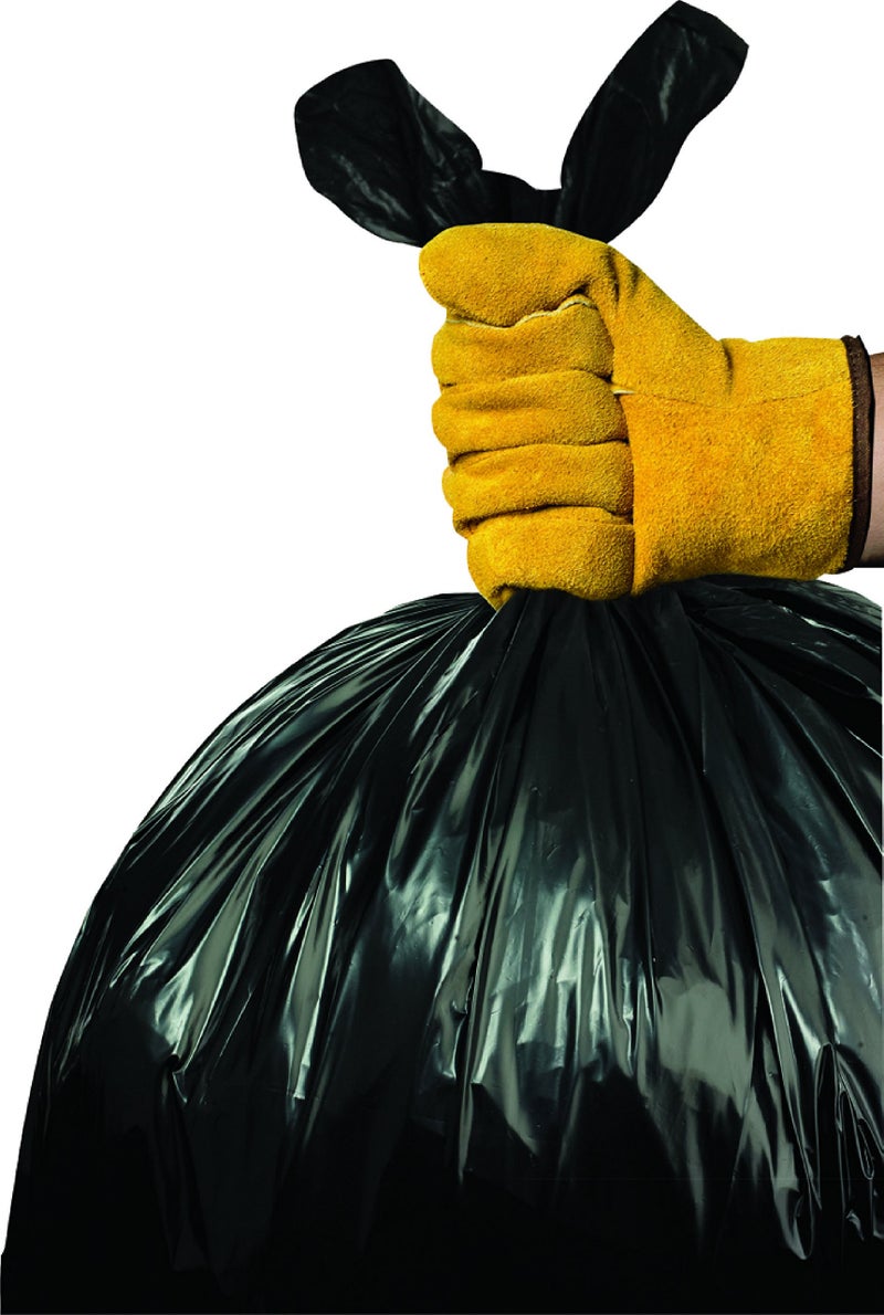 Aluf Plastics نجم Aluf Plastics Sealless Sealless مع إغلاق رفرف TIB E-Z 40-45 Gal Polyethylene 33 "" × 46 "" أسود (حزمة 100) - Image 5