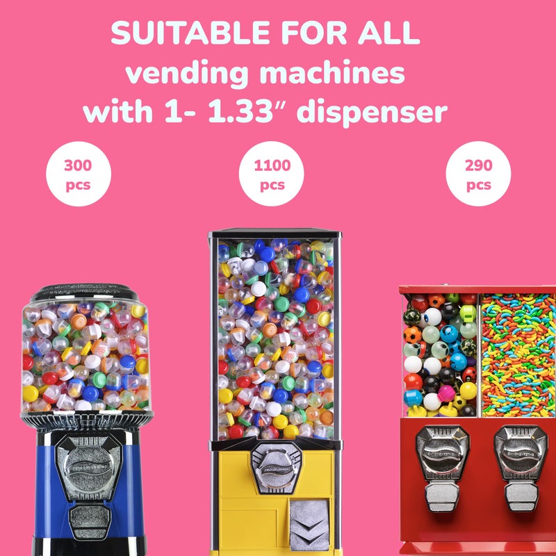 Entervending Capsule Vending Machine Translucent Acorn Capsules Empty 500 pcs 1.1 inch - Gumball Machine Capsules Bulk Party Favors Containers - Easter Basket Stuffers Gifts Pinata Stuffers DIY Craft Supplies - Image 3