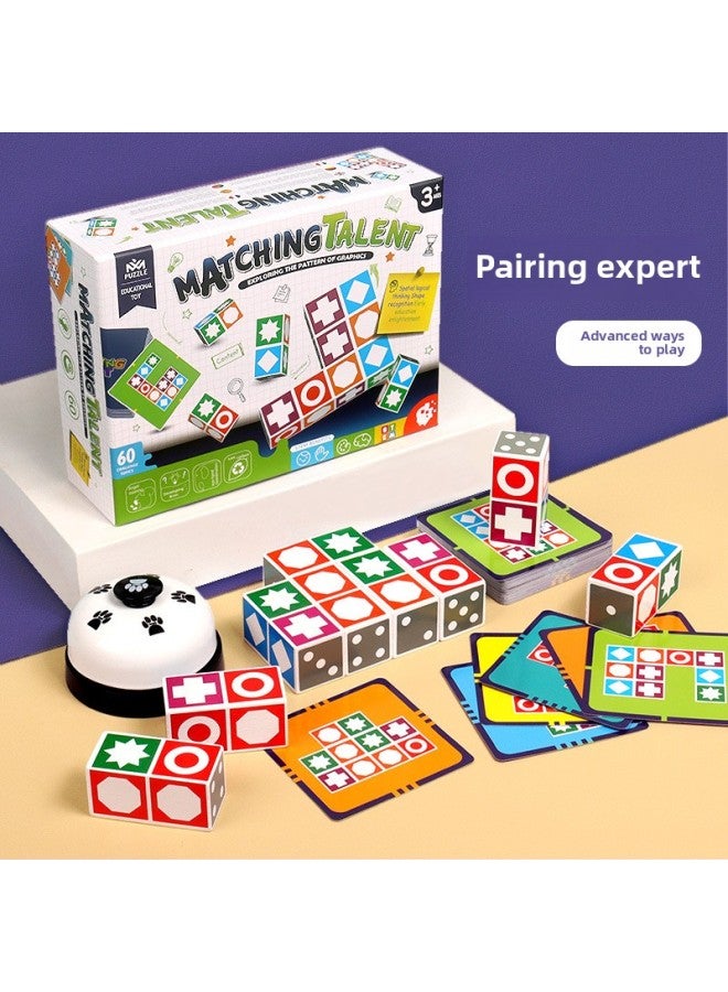 أحجية الأطفال في رياض الأطفال للأولاد والبنات، بطاقات التعليم المبكر، ألعاب التنوير، التعليم الفكري، مطابقة المواهب، اللون: ترقية تحدي المواهب المتطابقة - Image 2