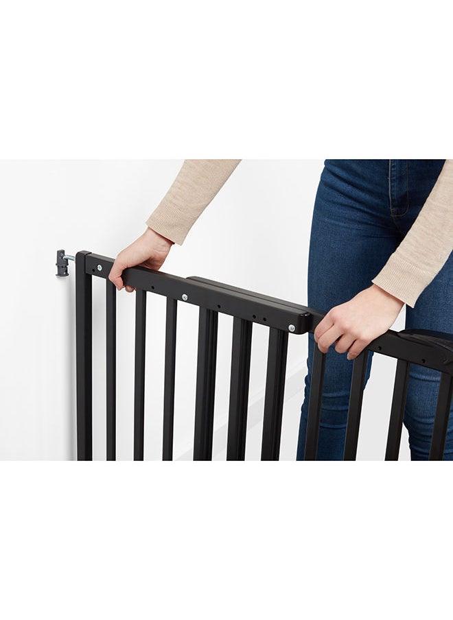 Badabulle Deco Pop Wooden Extending Safety Gate - Black  - Image 2