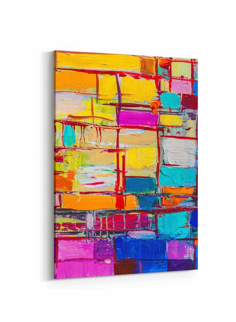 لوحة كانفاس على إطار خشبي، تصميم فن تجريدى لخلفية ملونه، للمنزل، غرفة المعيشة، المكتب، الديكور - Image 5