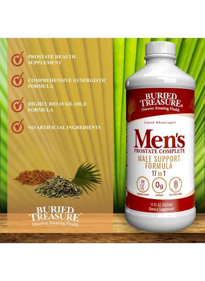 Buried Treasure - : Men Prostate Complete Natural Herbal Formula Supplement W Saw Palmetto Pygeum Bark  Stine Nettles To Support Healthy Urinary  Prostate Function 16 Oz - Image 1