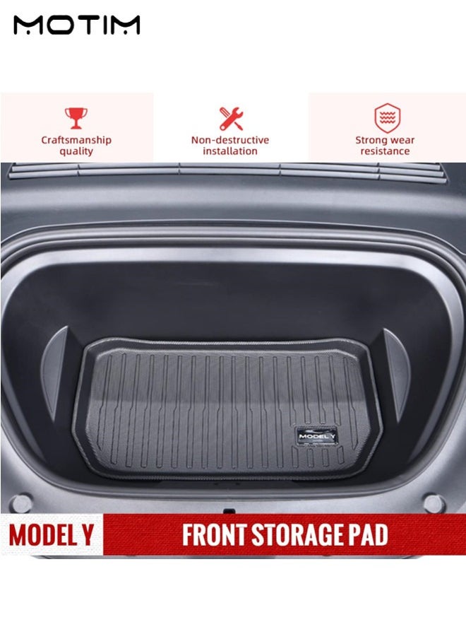 Motim Tesla Model Y Front Trunk Mat Trunk Liner, Non-Slip All Weather Heavy Duty Cargo Mats, Car Trunk Protection Mats  - Image 2