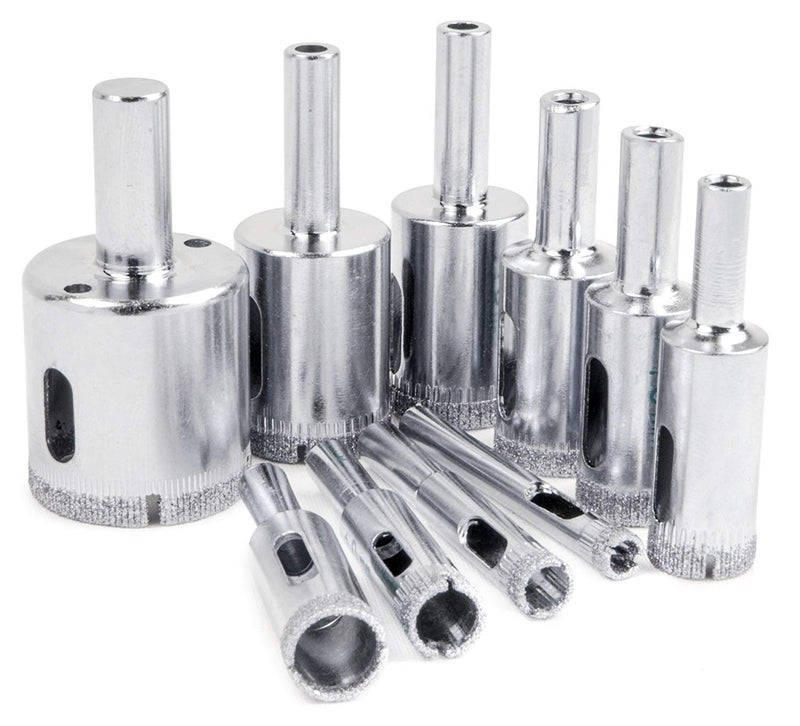 DIY Crafts Diamond Drill Bit Set Glass Tile Marble and Ceramic Hollow Core Extractor Remover Tool Set for Glass Ceramics Porcelain Ceramic Tile Marble Pattern No 1 13 Pcs Set - Image 1