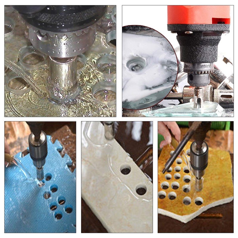 DIY Crafts Diamond Drill Bit Set Glass Tile Marble and Ceramic Hollow Core Extractor Remover Tool Set for Glass Ceramics Porcelain Ceramic Tile Marble Pattern No 1 13 Pcs Set - Image 2