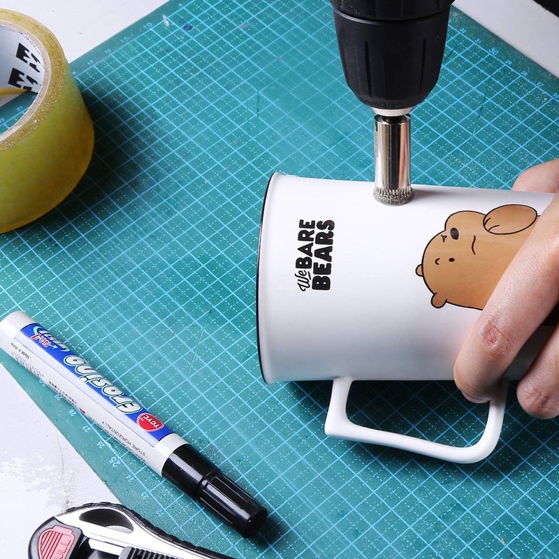 DIY Crafts Diamond Drill Bit Set Glass Tile Marble and Ceramic Hollow Core Extractor Remover Tool Set for Glass Ceramics Porcelain Ceramic Tile Marble Pattern No 1 13 Pcs Set - Image 4