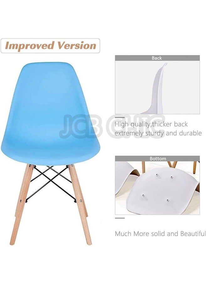 Eames Style Chair with Walnut Wood Legs Eiffel Dining Room Chair - Lounge Chair Without Arms Chair - Image 2