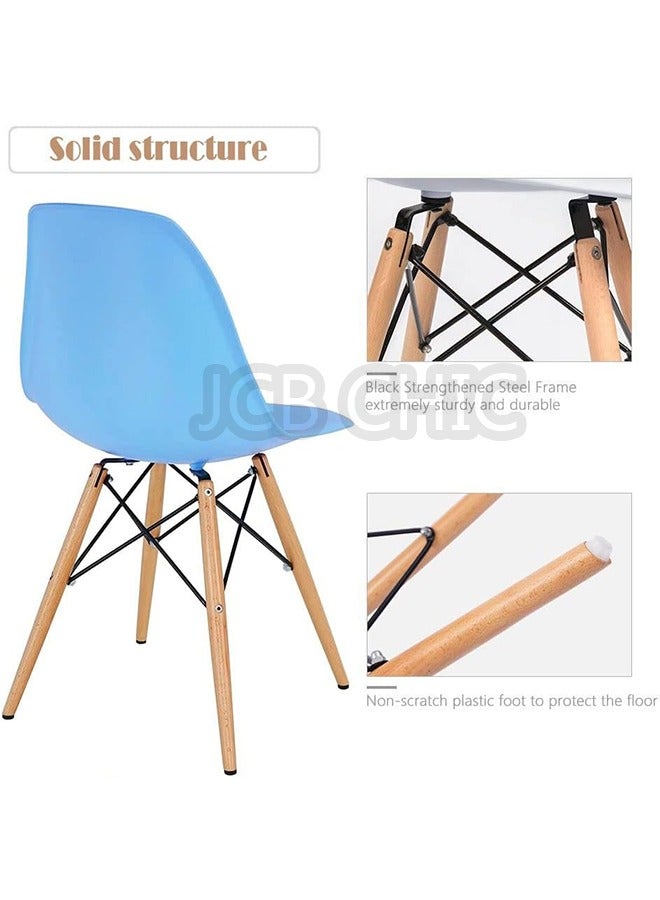 Eames Style Chair with Walnut Wood Legs Eiffel Dining Room Chair - Lounge Chair Without Arms Chair - Image 3
