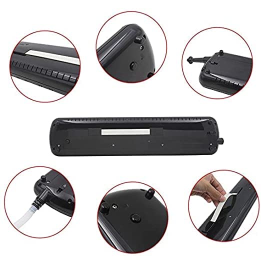 Belear 37 Key Piano Style Black Melodica Wind Musical Instrument with Mouth Piece and Black Carry Bag - Image 3