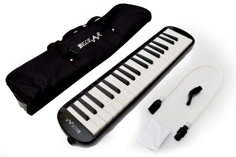 Belear 37 Key Piano Style Black Melodica Wind Musical Instrument with Mouth Piece and Black Carry Bag - Image 5