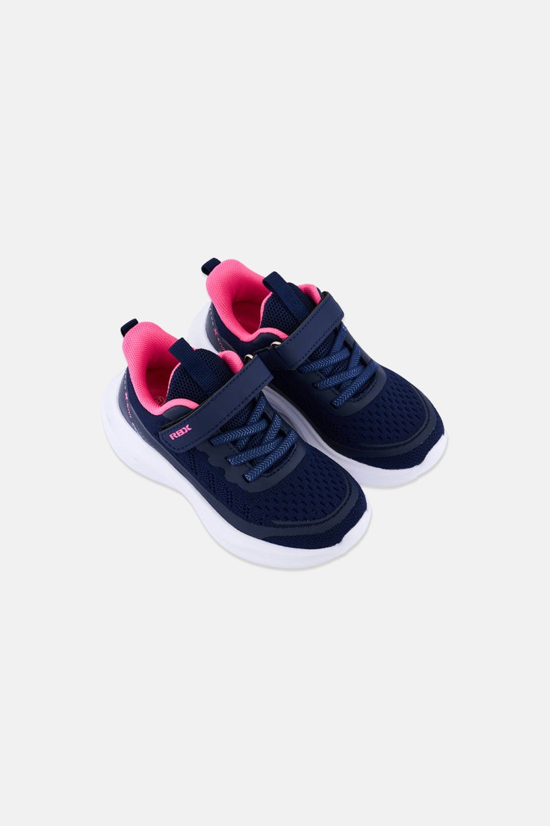 RBX Toddlers Girl Knlt Velcro Closure Outdoor Shoes, Navy - Image 3