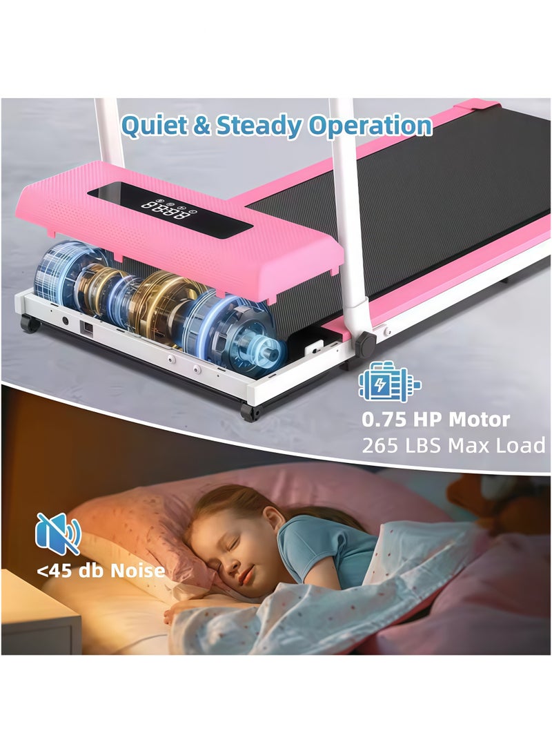 إي تي جي سير كهربائي قابل للطي للمنزل بسرعة 1-10 كم/ساعة – قوة 0.75 حصان، يحمل حتى 110 كجم – هادئ ويوفر المساحة، مثالي للمشي والجري - Image 3