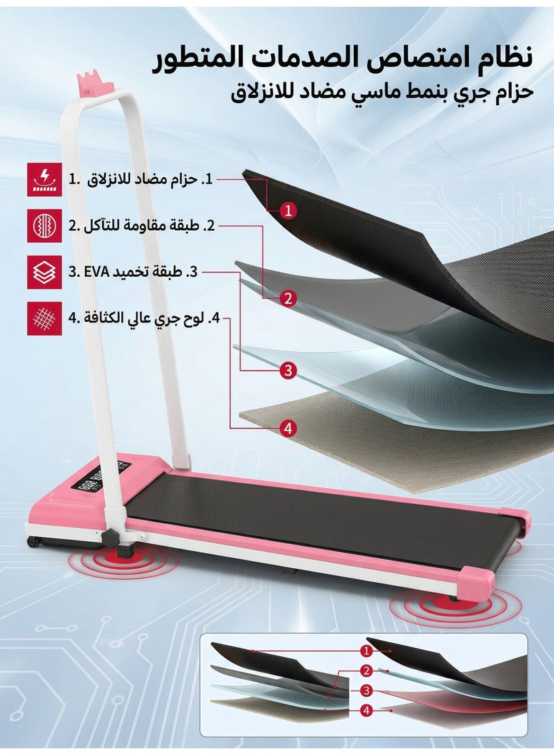 إي تي جي سير كهربائي قابل للطي للمنزل بسرعة 1-10 كم/ساعة – قوة 0.75 حصان، يحمل حتى 110 كجم – هادئ ويوفر المساحة، مثالي للمشي والجري - Image 4