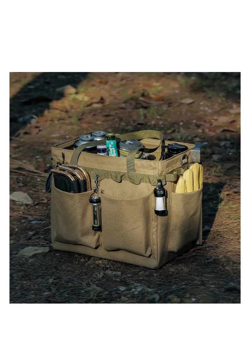 Camping Cooking Utensil Storage Tool Box Multifunction Car Trunk Storage Bag Large Capacity Collapsible Outdoor Hiking Fishing - Image 2