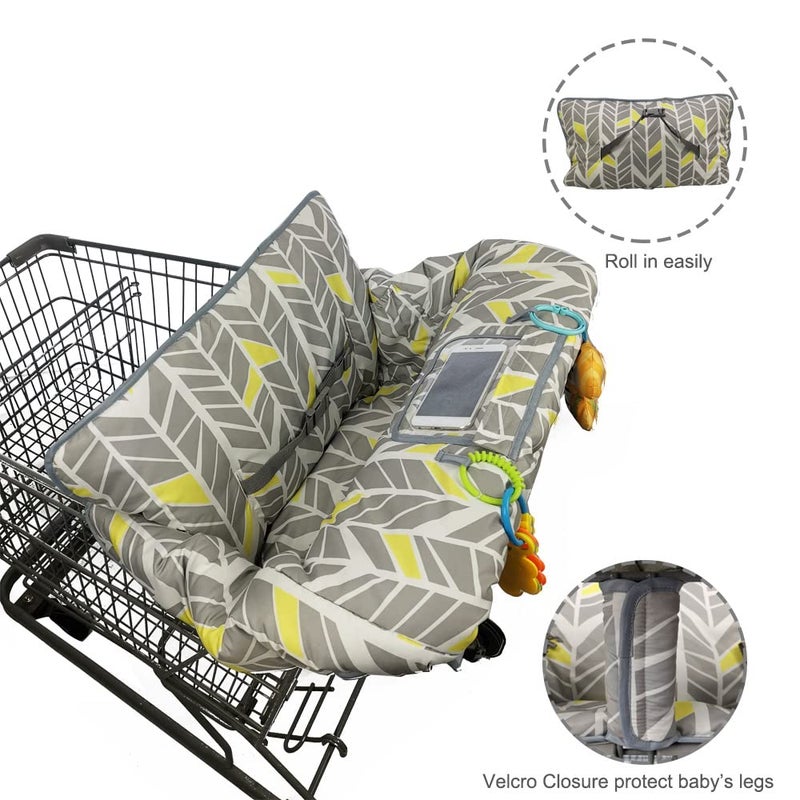 ICOPUCA Shopping Cart Cover for Baby boy Girl, Multi-in-1 Cart Covers for Babies, Soft Padded Infant High Chair Cover, Machine Washable, Grocery cart seat Cushion Cover, Multi Color - Image 4