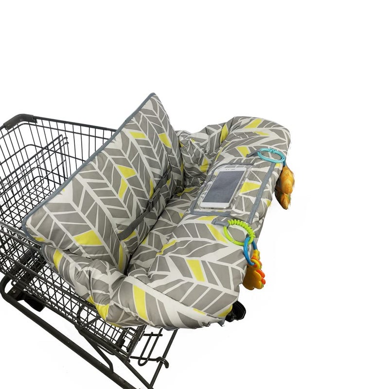 ICOPUCA Shopping Cart Cover for Baby boy Girl, Multi-in-1 Cart Covers for Babies, Soft Padded Infant High Chair Cover, Machine Washable, Grocery cart seat Cushion Cover, Multi Color - Image 1