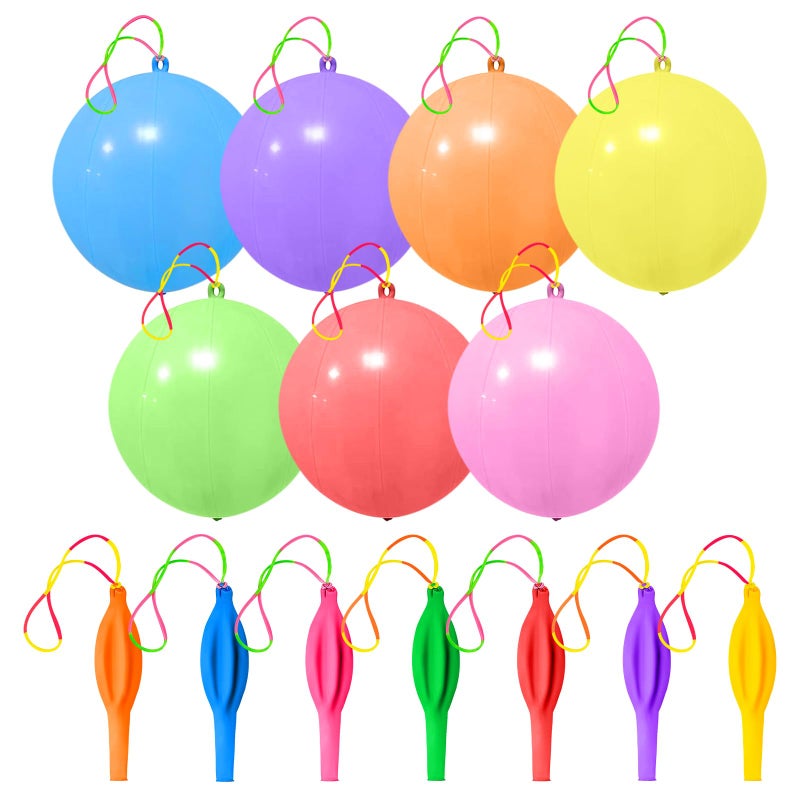 GOLF Punch Balloons36Pcs Punching Balloon for Kids Heavy Duty Party Favors Assorted Color Bounce Balloons with Colored Rubber Band Handle for BirthdayWedding - Image 2