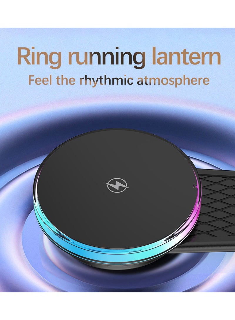 linkship 15W Magnetic Car Phone Charger - Super Strong Grip with LED Light Show, Vibration-Proof Fast Wireless Charging for iPhone & Android - Image 4