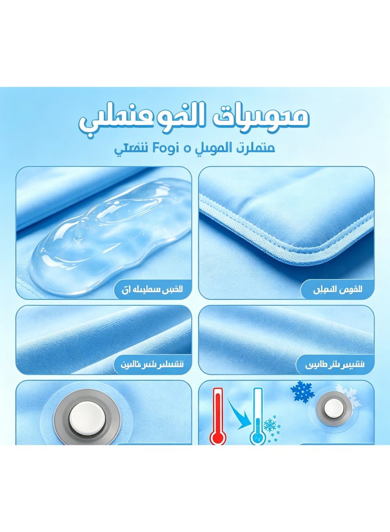 حصيرة تبريد للحيوانات بجل غير سام، ملحق تخفيف حرارة الصيف بجميع الأحجام، هدية مثالية لعيد ورمضان لمحبي الحيوانات - Image 5