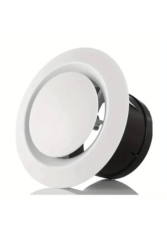 3 Inch 75mm Adjustable Round Air Vent Cover ABS Plastic Ceiling Diffuser White - Image 2