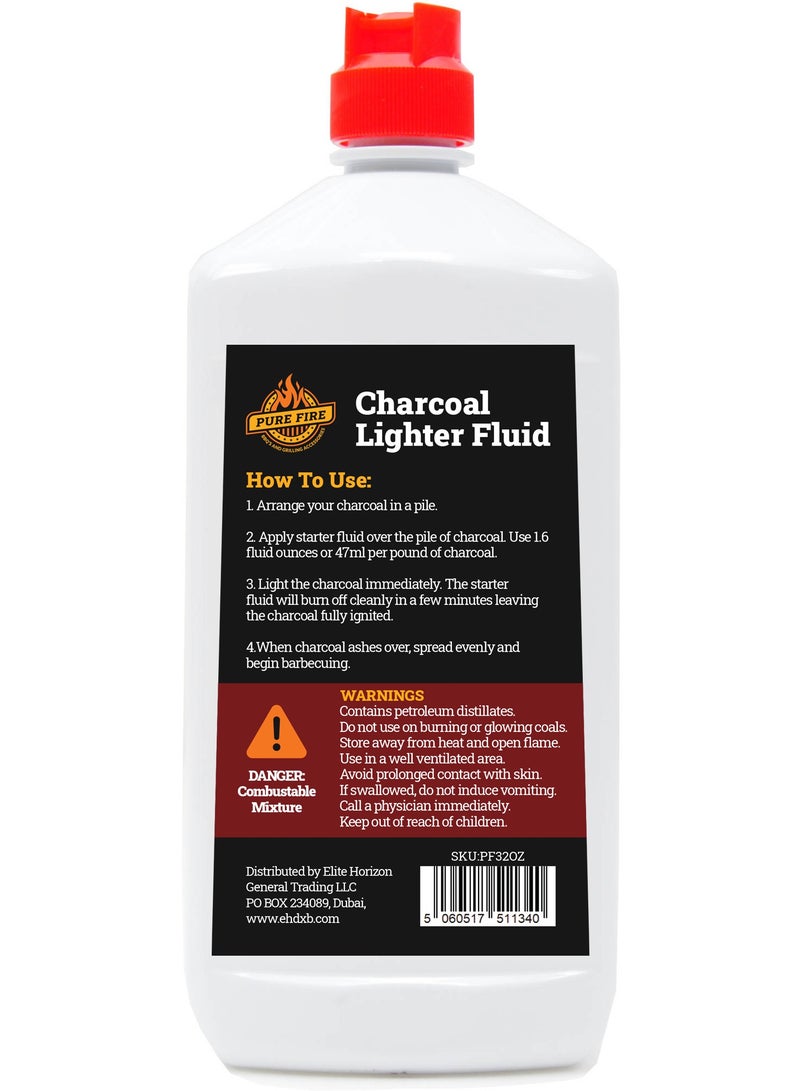 Pure Fire Liquid Firelighter 320Z Quick & Easy Fire Starter | Odorless, Smokeless & Long-Lasting | Ideal for BBQ, Grilling, Fireplaces, Wood Stoves & Campfires - Image 2