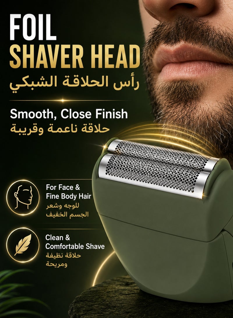 ENSSU Manscape Trimmer for Men, 2 in 1 Electric Hair Trimmer for Men - Trimmer with Ceramic Blade & Foil Shaver, No-Nick Shaving, IPX7 Waterproof Body Groomer for Bikini/Pubic/Groin - Image 3