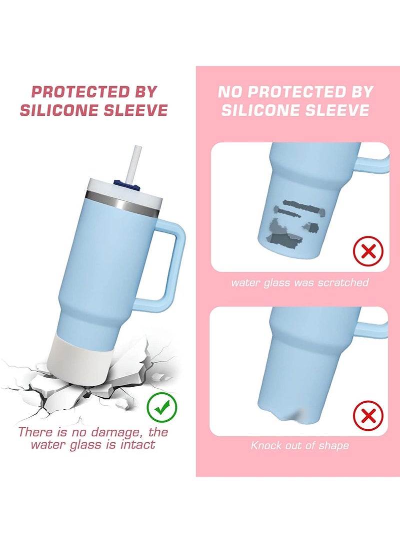 Generic - Protector Silicone Boot Compatible with Stanley Quencher Adventure 40oz & Stanley IceFlow 20oz 30oz, Water Cup Silicone Protective Bottom Cover, Reduces Noise 2PCS - Image 1