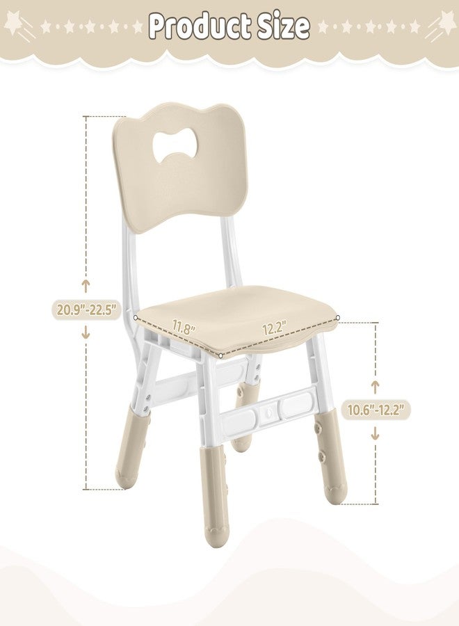 DOREROOM Adjustable Toddler 2 Chairs Set, 3 Level Adjustable Children’s Chair for Age2-8, Durable and Lightweight, Maximum Load-Bearing 180LBS, Plastic Kids Chairs for Classroom/Daycare/Home - Image 2