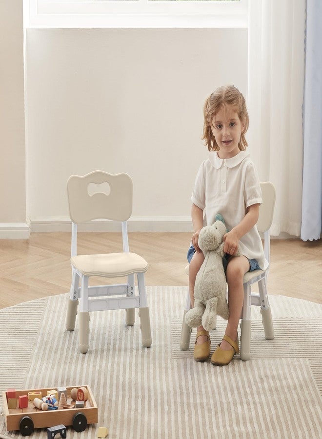 DOREROOM Adjustable Toddler 2 Chairs Set, 3 Level Adjustable Children’s Chair for Age2-8, Durable and Lightweight, Maximum Load-Bearing 180LBS, Plastic Kids Chairs for Classroom/Daycare/Home - Image 1