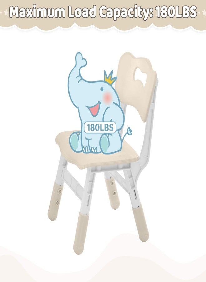 DOREROOM Adjustable Toddler 2 Chairs Set, 3 Level Adjustable Children’s Chair for Age2-8, Durable and Lightweight, Maximum Load-Bearing 180LBS, Plastic Kids Chairs for Classroom/Daycare/Home - Image 3