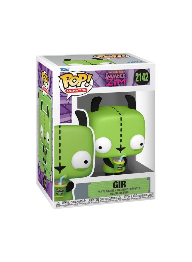 Funko POP! Television Invader Zim Gir with Cup Vinyl Figure (10.2 cm) - Image 1
