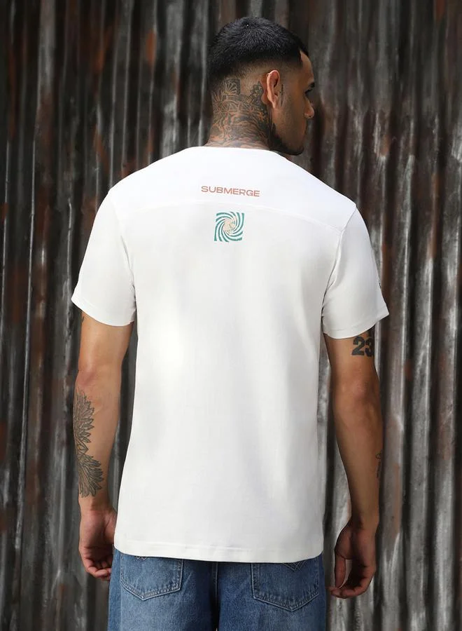 HIGH STAR Graphic Print Cotton Regular Fit T-Shirt by Styli