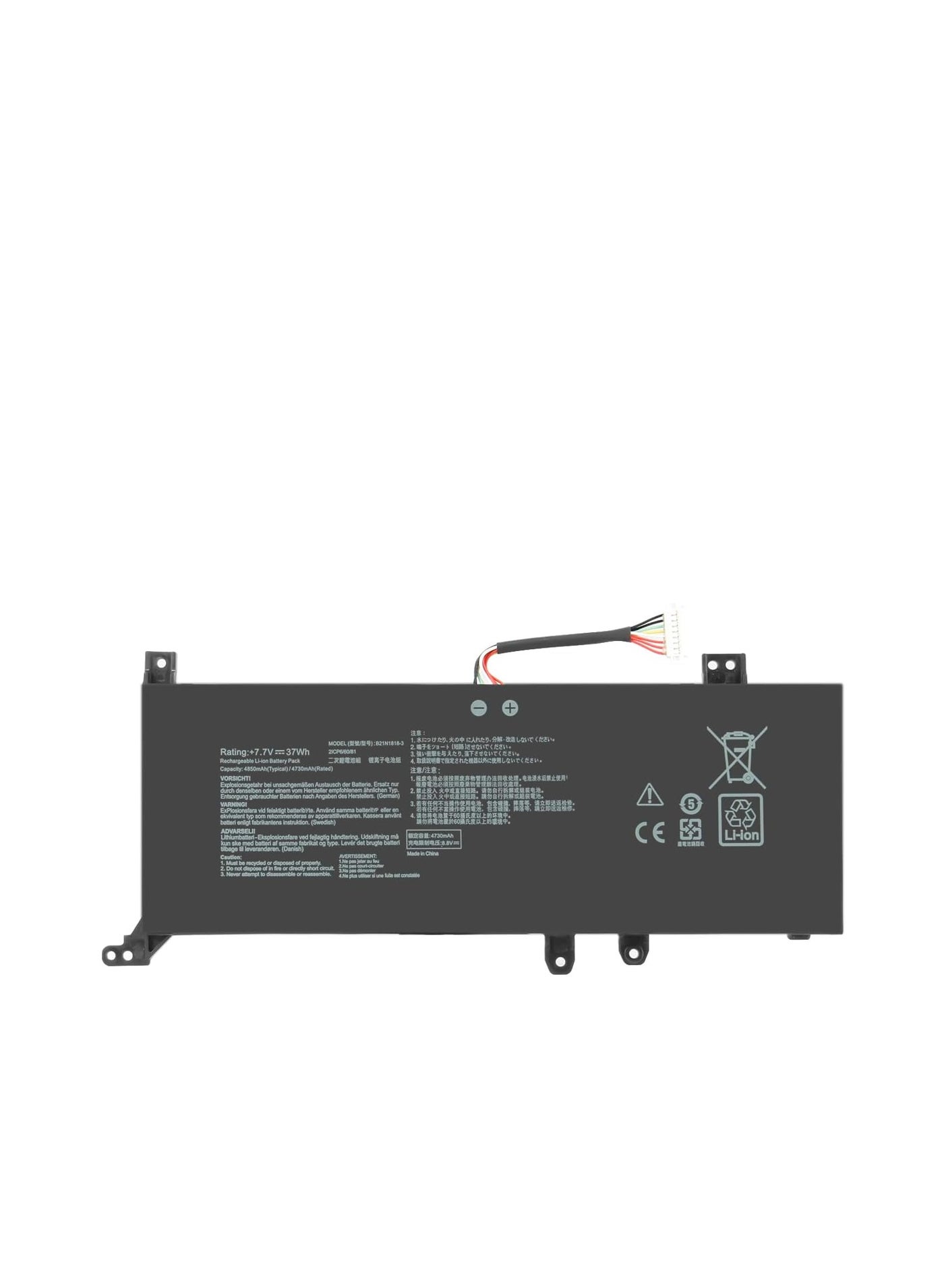 Terabyte C21N1818-3 B21N1818-3 Battery for Asus VivoBook M409 F509 X509 D509 A409 D409 F409 X409 A509 M509 D409BA D409DA M409BA M409DA F409FA A409MA A409FA A409FJ A409JA A409JB A409JP X409DA X409BA 7.7V 37Wh