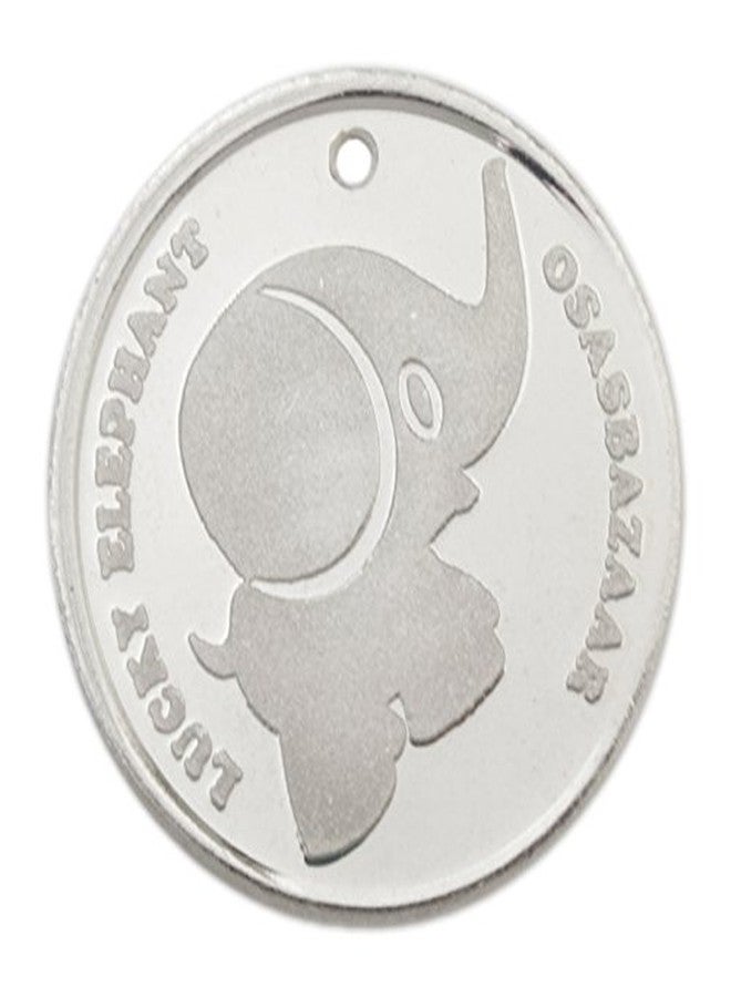 Osasbazaar Silver Lucky Elephant Coin - BIS Hallmarked with 99% Purity - 5 Gram - Image 1