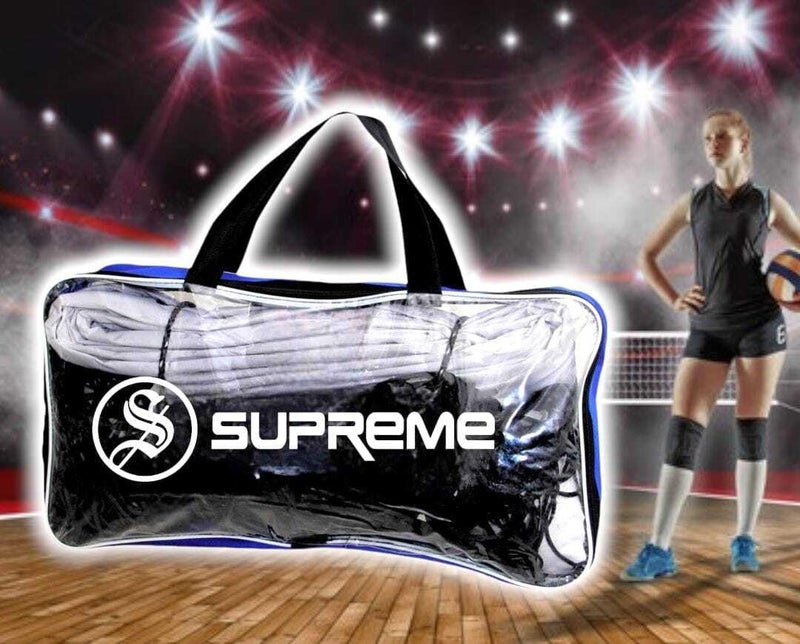 Supreme Volleyball Net Super Nylon (4 Side Tape) Tournament-Competition Net (Pack of 1). - Image 1