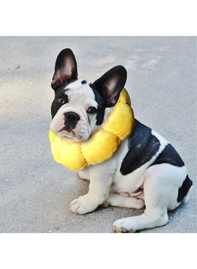 Generic Cat Small Dog Recovery Collar, Cute Sunflower Neck Cone After Surgery, Adjustable Pet Collar, Wound Healing Protective Cone Surgery Recovery Elizabethan Collars for Small Pets M size (17-27cm)  - Image 5