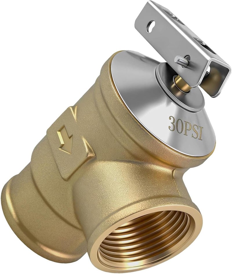 ordinarYone Lead Resistant Brass Water Heater Valves with Auto Discharge Durability for Boilers and Heating Systems - Image 3
