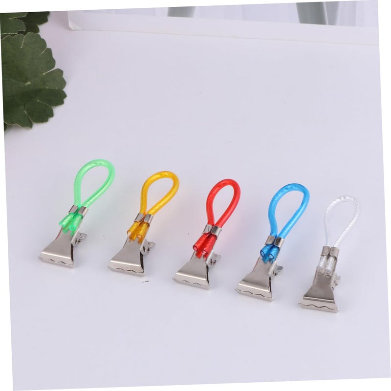 Heavy Duty Metal Towel Clips 20PCS Colorful Plastic Rope For Beach Bathing Kitchen Outdoor - Image 5