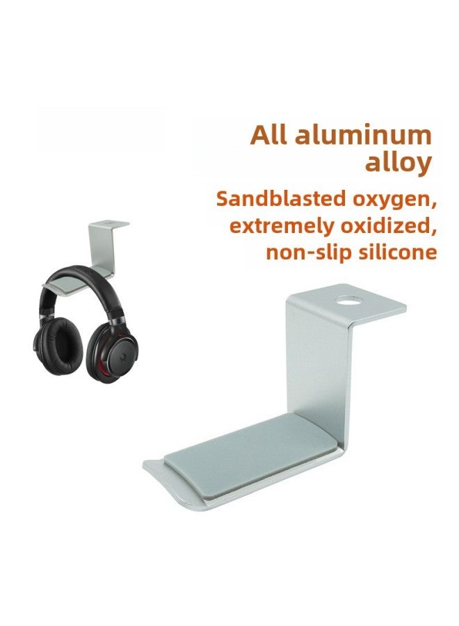 Aluminum Alloy Headset Bracket Hanger Multi-functional Office Storage Creative Non-slip Silicone Rotating Earpiece Rack - Image 1
